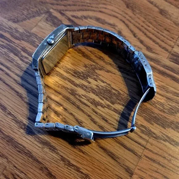 BRIGHTON "Diamond Bar" Silver And Crystal Vintage Watch - Picture 4 of 8